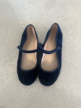 ChildrenChic Navy Velvet Mary Jane Flats — children size 38 / US 6